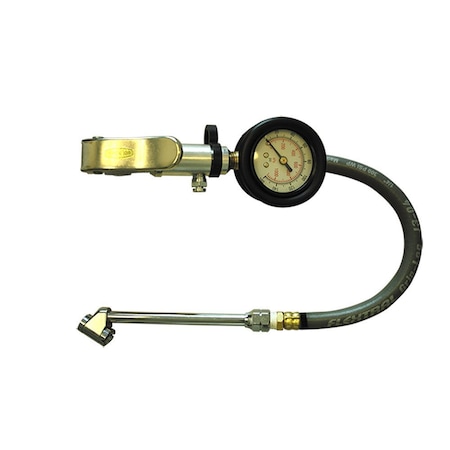 Interstate Pneumatics Heavy Duty Dial Inflator 5-160 PSI w/ 12 Inch Rubber Hose Whipend & 11 Inch Dual Foot Truck TF7137L